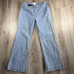 Vintage Soft Surroundings Jeans Womens MP Light Blue Relaxed Bootleg Denim